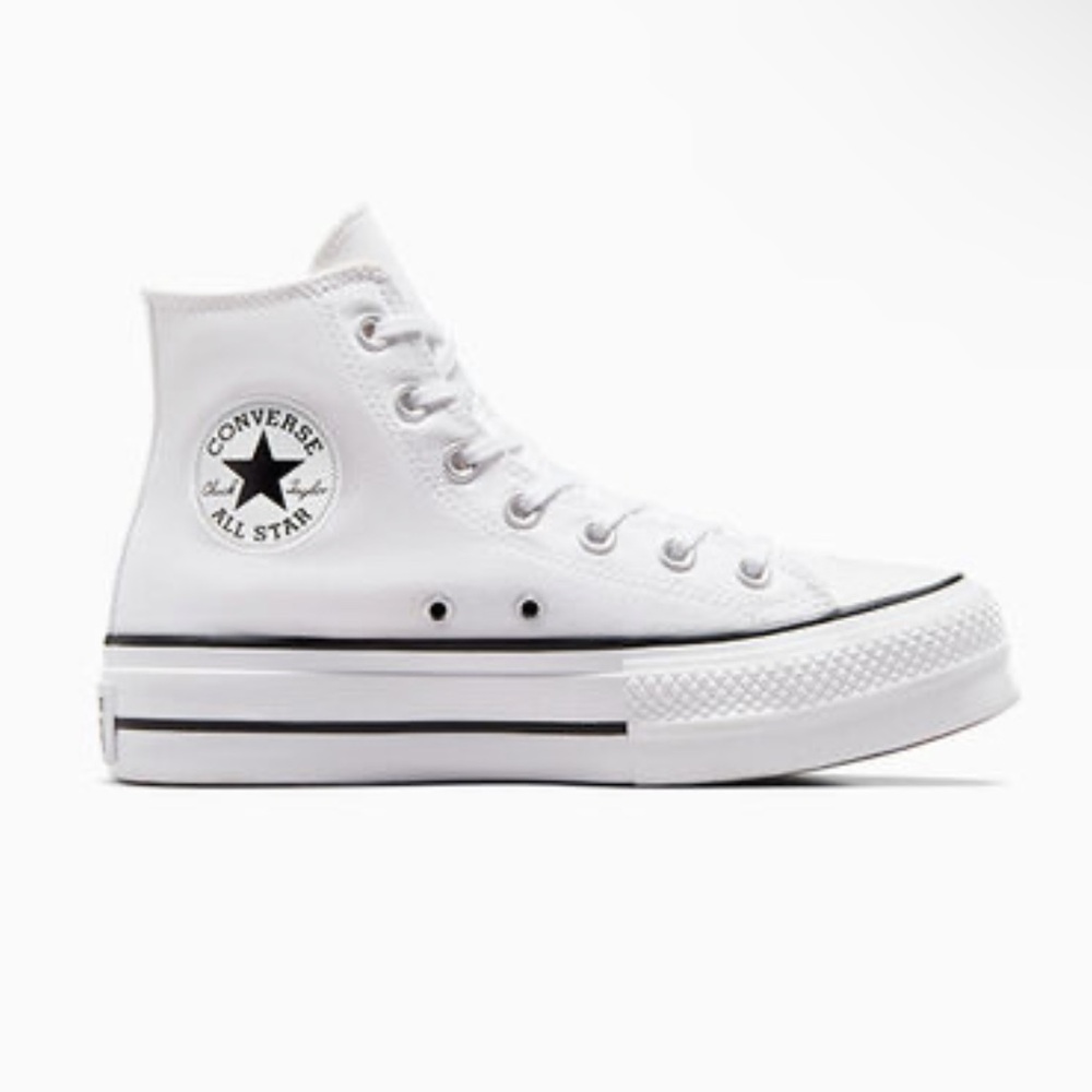 Converse platform lift hi top in white
